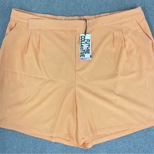 Future Collective Women's High Waist Peach Shorts